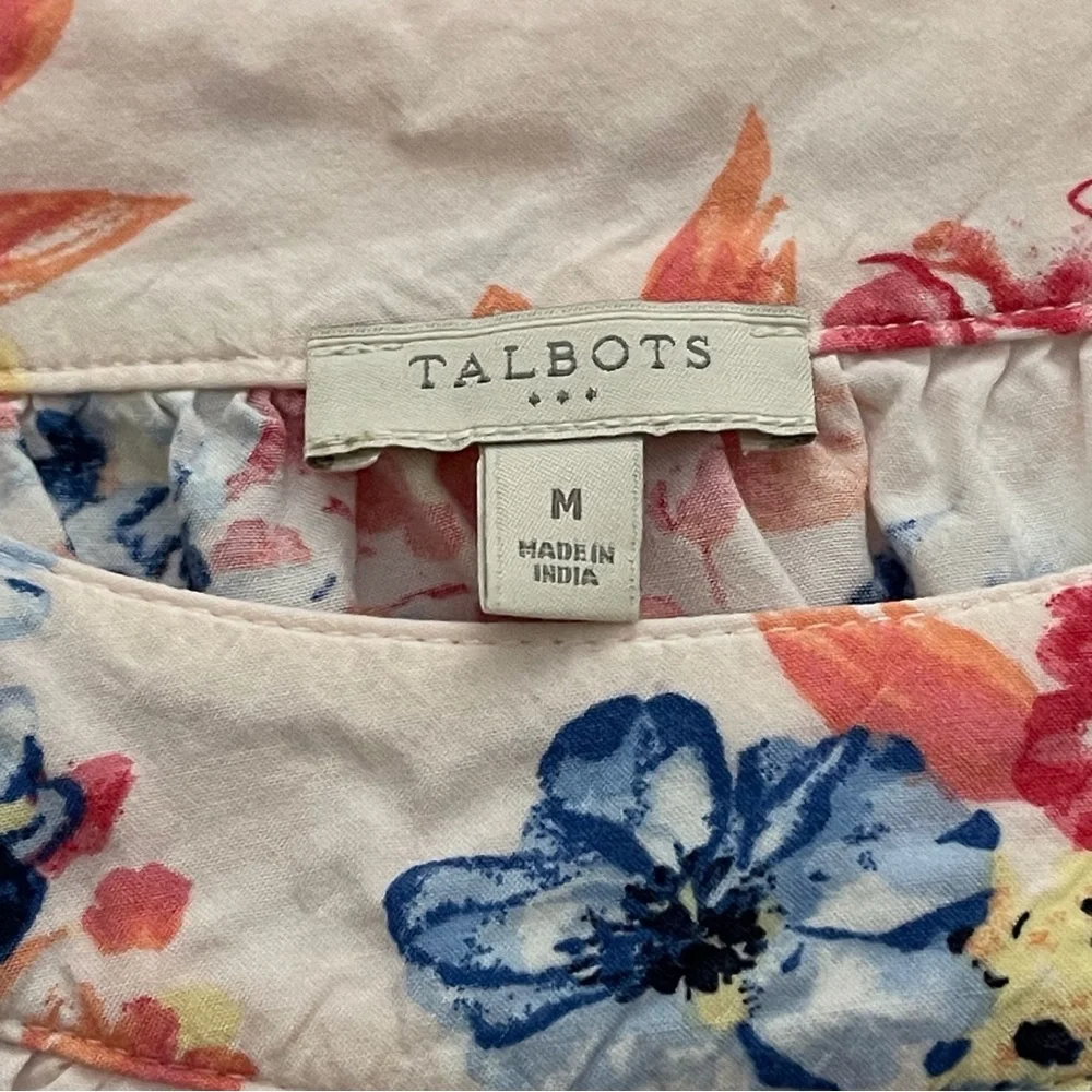 Talbots Top Sleeveless Floral Size Medium - Picture 10 of 11